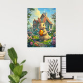 Osterhase Bitcoin Kaninchen-Hole-Poster Poster (Heimbüro)