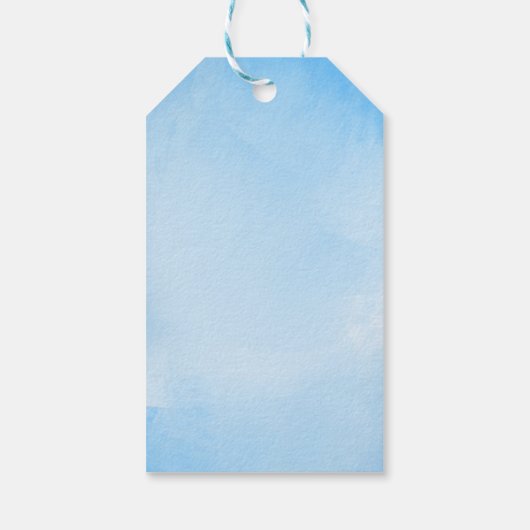 Osterhase Blau Geschenkanhänger (Rückseite)