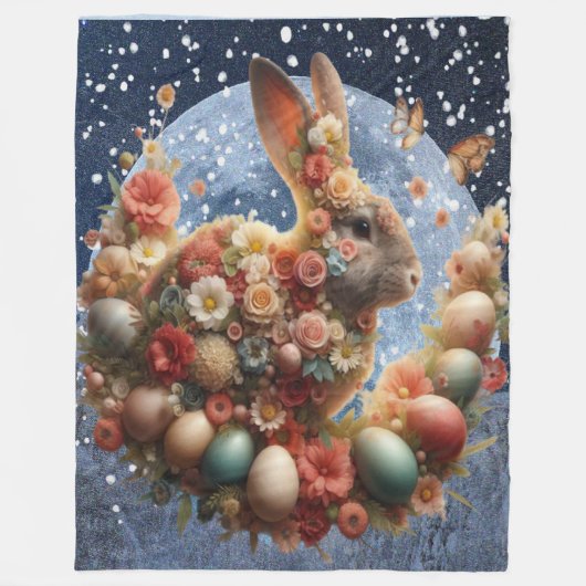 Osterhase Blossom Bunny Fleecedecke (Vorderseite)
