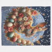 Osterhase Blossom Bunny Fleecedecke (Vorderseite (Horizontal))