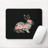 Osterhase Blühende Frühlingskaninchen Niedlich Bun Mousepad (Mit Mouse)