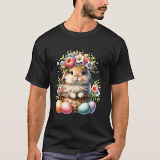 Osterhase Blumenkrone Floral Süß Frühling Mädchen T-Shirt