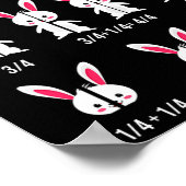 Osterhase Brüche Spaß - Mathematik Lern Design  Poster (Ecke)