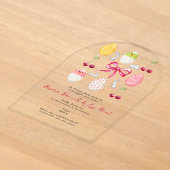 Osterhase Brunch Egg Hunt Cherry Coquette Bow Acryleinladungen (Ablage )