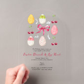 Osterhase Brunch Egg Hunt Cherry Coquette Bow Acryleinladungen (Insitu (Handheld))