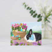 Osterhase Bunny Postcard Postkarte (Stehend Vorderseite)