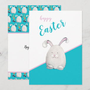 Osterhase Bunte Wasserfarben-Illustration Feiertagskarte