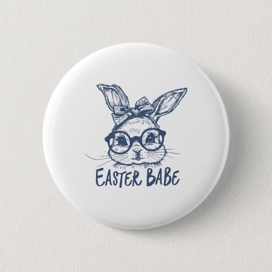 Osterhase Bybe Frohe Ostern Button (Vorderseite)