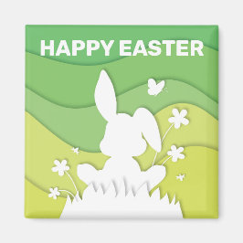 Osterhase Cartoon froh Ostern Magnet