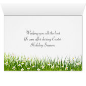 Osterhase & Chicks mit Blume (Innenansicht Horizontal (Unten))