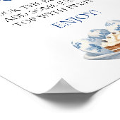 Osterhase Chinoiserie Baby Dusche Mama osa Bar Poster (Ecke)