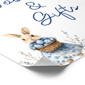 Osterhase Chinoiserie Kinderdusche Bücher & Gesche Poster (Ecke)