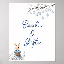 Osterhase Chinoiserie Kinderdusche Bücher & Gesche Poster