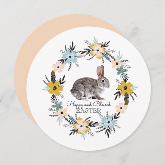 Osterhase Custom Osterfeier Einladungen (Vorne/Hinten)