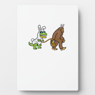 Osterhase Dino Bigfoot Sasquatch Trex Männer Junge Fotoplatte