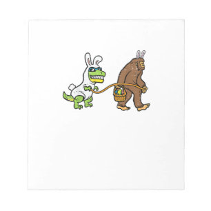 Osterhase Dino Bigfoot Sasquatch Trex Männer Junge Notizblock