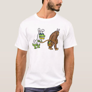 Osterhase Dino Bigfoot Sasquatch Trex Männer Junge T-Shirt