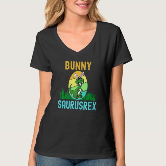Osterhase Dinosaur Egg Funny Bunnysaurus Rex T-Shirt (Vorderseite)