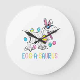 Osterhase Dinosaurier Ei A Saurus TRex Kinder Jung Große Wanduhr