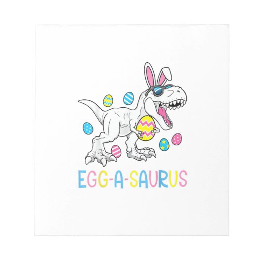 Osterhase Dinosaurier Ei A Saurus TRex Kinder Jung Notizblock (Vorderseite)