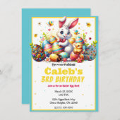 Osterhase & Eggen Geburtstagsparty Einladung (Vorne/Hinten)