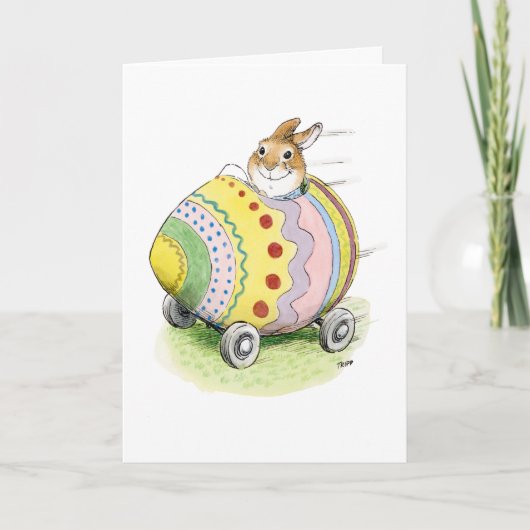 Osterhase Ei Auto Karte (Vorderseite)
