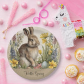 Osterhase Ei Floral Pappteller (Party)