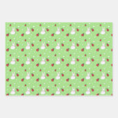 Osterhase, Ei, Karotten & Ladybug Wrapping Paper Geschenkpapier Set (Vorderseite 2)