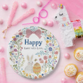 Osterhase, Ei und Kranz Pappteller (Party)