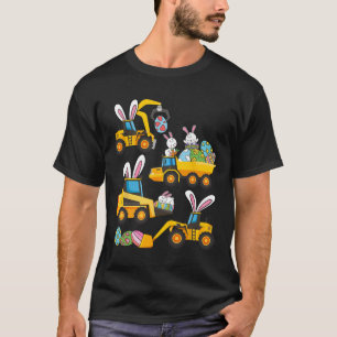 Osterhase Eier Bau Bagger Ostertag Jungen T-Shirt