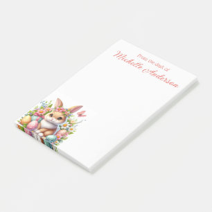 Osterhase, Eier, Blume und Schmetterlinge Post-it Klebezettel