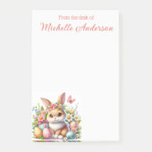 Osterhase, Eier, Blume und Schmetterlinge Post-it Klebezettel (Vorderseite)