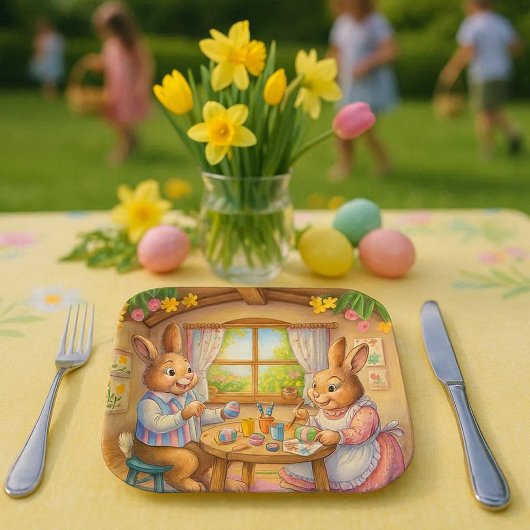 Osterhase & Eier Feiertag  Pappteller