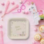 Osterhase, Eier und Blume Ostern Pappteller (Party)