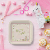 Osterhase, Eier und Blume Ostern Pappteller (Party)