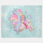Osterhase, Eier und Confetti ID377 Fleecedecke (Vorderseite (Horizontal))