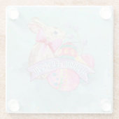 Osterhase, Eier und Confetti ID377 Glasuntersetzer (Rückseite)