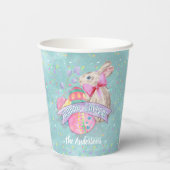 Osterhase, Eier und Confetti ID377 Pappbecher (Rückseite)