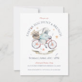 Osterhase, Eierkuchen & Osterbrunch laden ein Dankeskarte (Vorderseite)