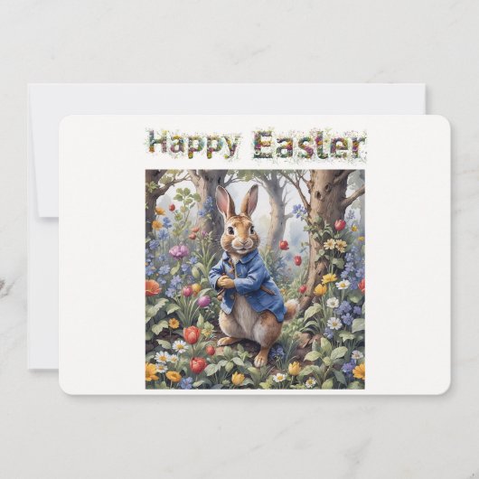 Osterhase einladung (Vorderseite)