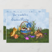 Osterhase Einladung (Vorne/Hinten)