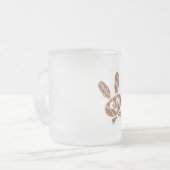 Osterhase Elegante Gold Aussehen Mattglastasse (Vorderseite Links)