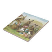 Osterhase Farbige Bemalte Ei Feld Fliese (Seite)