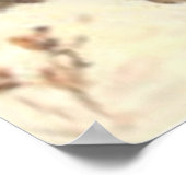 Osterhase Farbige Bemalte Eierschlitten Schnee Poster (Ecke)