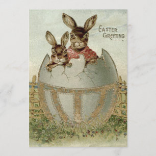 Osterhase Farbige Ei-Farm Einladung