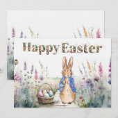 Osterhase Feiertagskarte (Vorne/Hinten)
