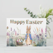 Osterhase Feiertagskarte (Stehend Vorderseite)