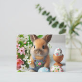 Osterhase Feiertagspostkarte (Stehend Vorderseite)