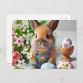 Osterhase Feiertagspostkarte (Vorne/Hinten)