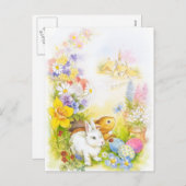 Osterhase Feiertagspostkarte (Vorne/Hinten)